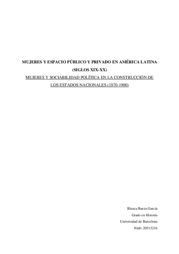 Miniatura del documento Resena-Contemporanea-Mujeres-y-sociabilidad-politica-en-la-construccion-de-los-estados-nacionales-1870-1900Blanca-Baeza.docx