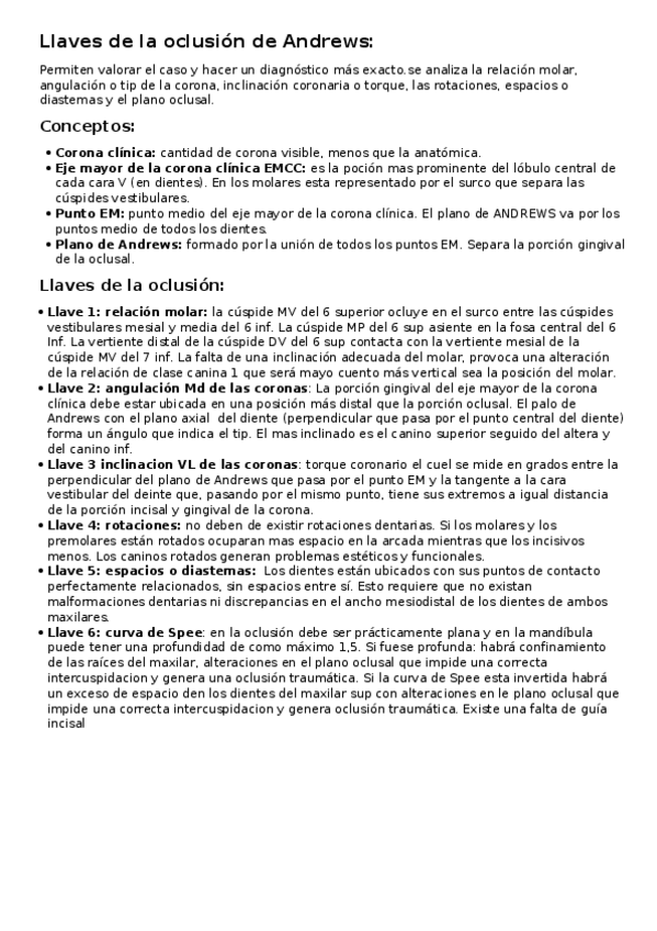 Miniatura del documento Llaves de la oclusión de Andrews tema 2.docx