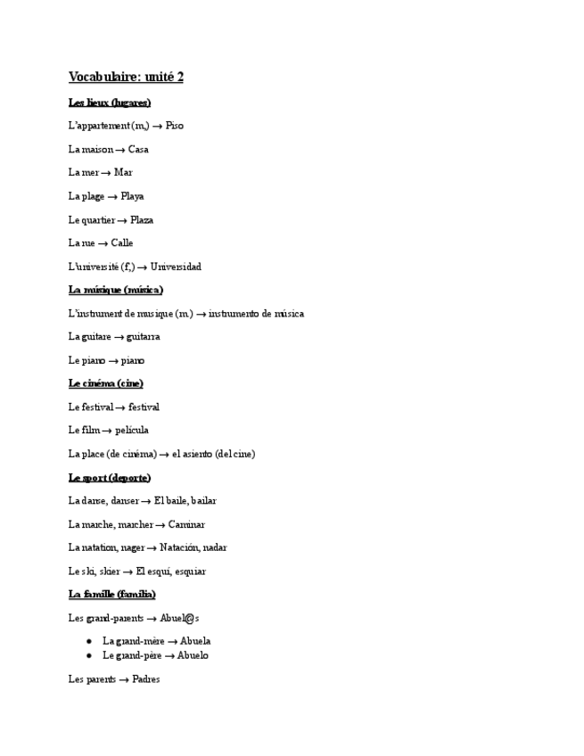 Miniatura del documento Segunda Lengua I: Lengua Francesa. Vocabulario tema 2.pdf