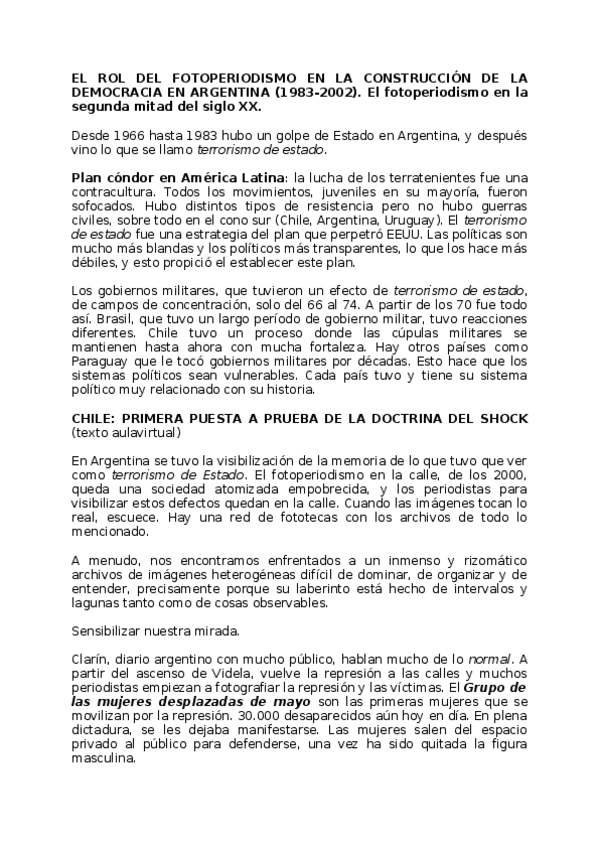 Miniatura del documento TEMA 5 EL ROL DEL FOTOPERIODISMO EN LA CONSTRUCCIÓN DE LA DEMOCRACIA EN ARGENTINA.docx