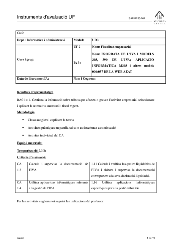 Miniatura del documento TEORIA I PRACTICA DE PRORRATA IVA I M303-390 CORREGIT.docx
