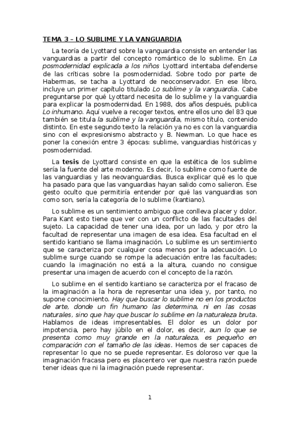 Miniatura del documento TEMA 3 - Lo sublime y la vanguardia x.docx