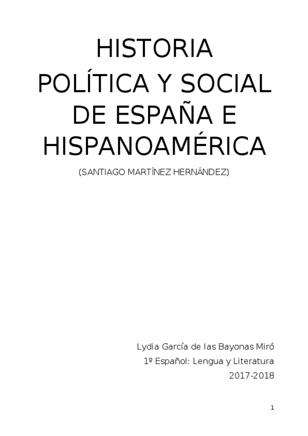 Miniatura del documento Historia política y social de España e Hispanoamérica.docx