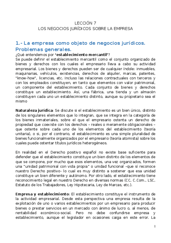 Miniatura del documento TEMA 7. LOS NEGOCIOS JURÍDICOS SOBRE LA EMPRESA (1).docx