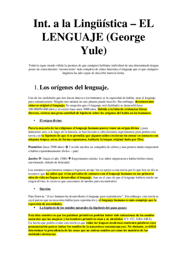 Miniatura del documento El lenguaje (Yule) - Resumido .docx