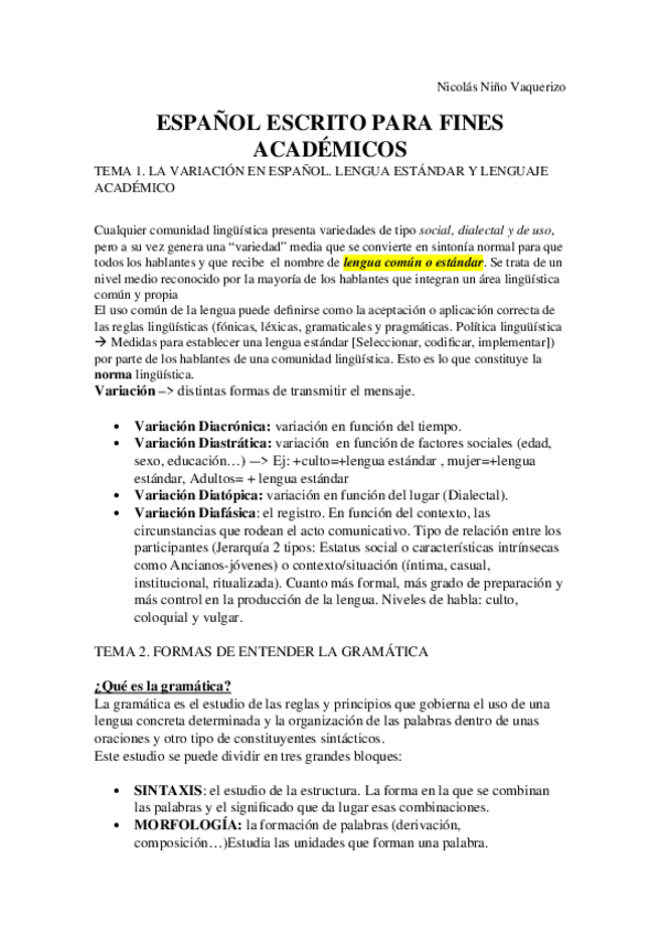 Miniatura del documento Apuntes ESPAÑOL ESCRITO PARA FINES ACADÉMICOS 2018:19.docx