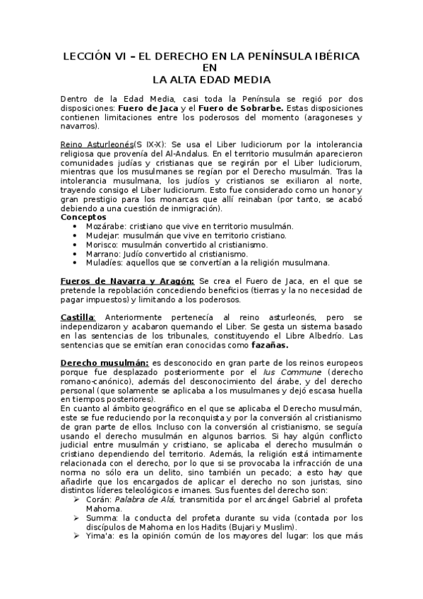 Miniatura del documento LECCIÓN 6 - EL DERECHO EN LA PENÍNSULA IBÉRICA EN LA ALTA EDAD MEDIA.odt