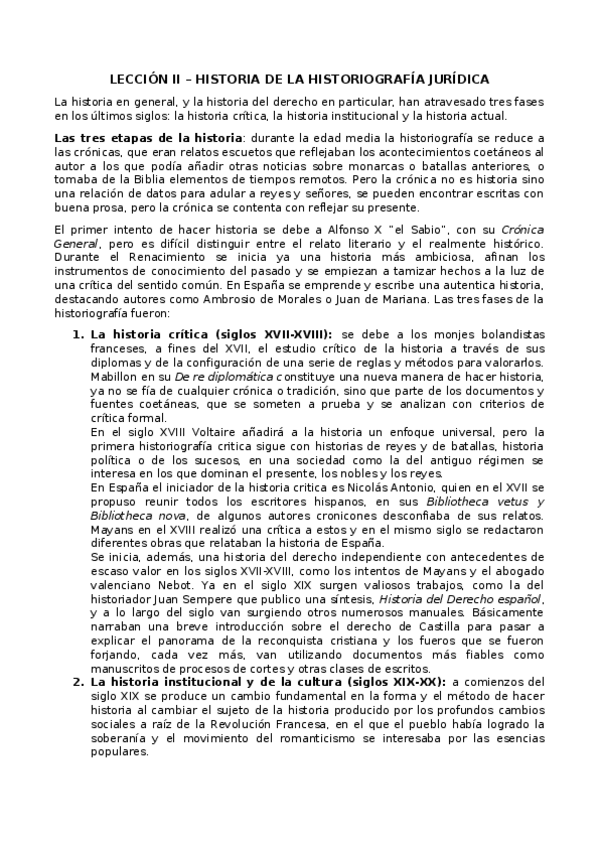 Miniatura del documento LECCIÓN 2 - HISTORIA DE LA HISTORIOGRAFÍA JURÍDICA.docx