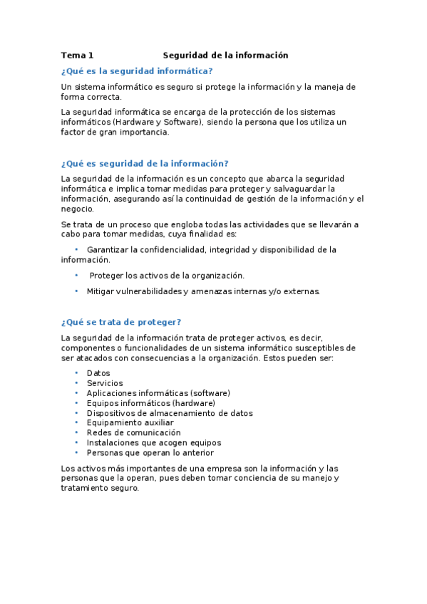 Miniatura del documento Tema 1. Seguridad de la información.docx