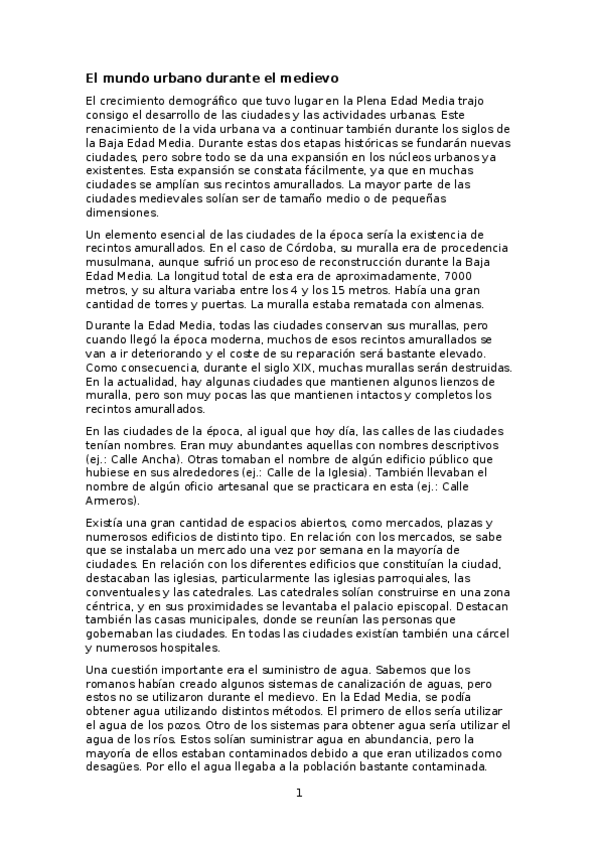 Miniatura del documento El mundo urbano durante la edad media.docx