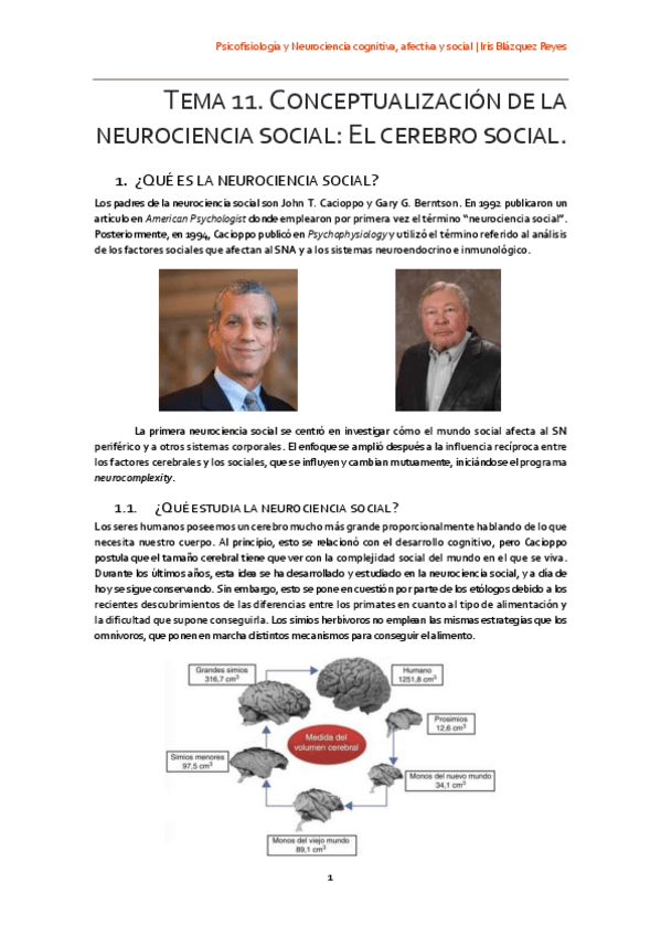Miniatura del documento TEMA 11. CONCEPTUALIZACIÓN DE LA NEUROCIENCIA SOCIAL. EL CEREBRO SOCIAL.pdf