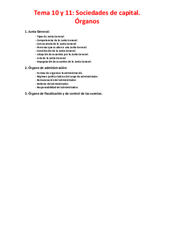 Miniatura del documento Tema 10 y 11 - Sociedades de capital. Órganos.pdf