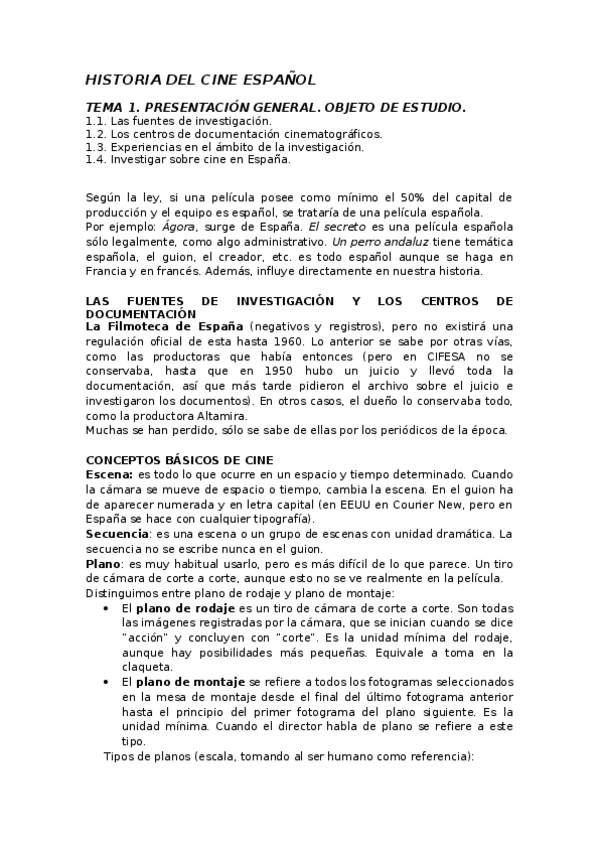 Miniatura del documento APUNTES BUENOS Hº cine español  .docx