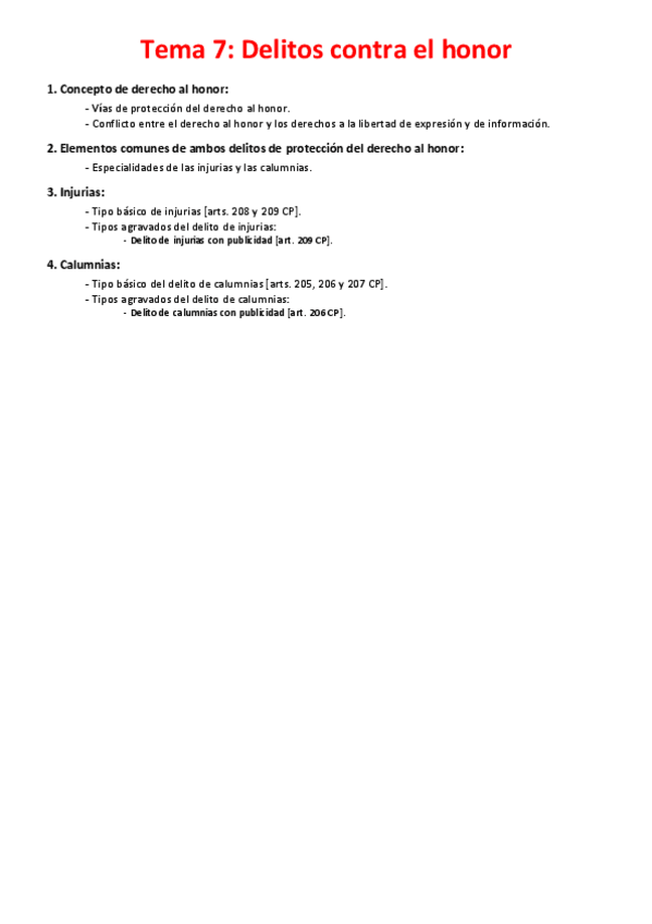 Miniatura del documento Tema 7 - Delitos contra el honor.pdf