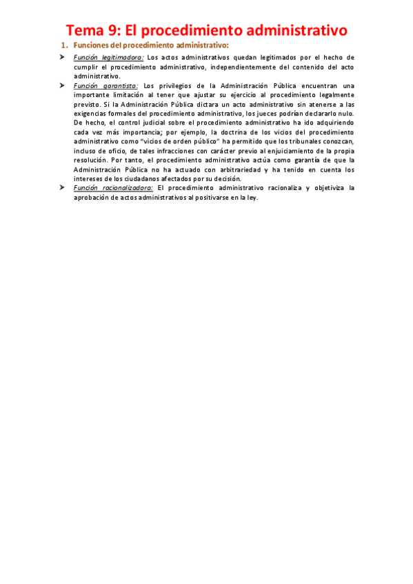 Miniatura del documento Tema 9 - El procedimiento administrativo.pdf