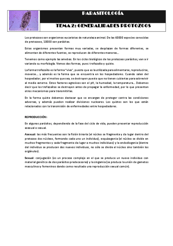 Miniatura del documento Tema 2 GENERALIDADES DE LOS PROTOZOOS.pdf