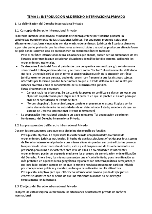 Miniatura del documento Tema 1 - Introducción al Derecho Internacional Privado.pdf