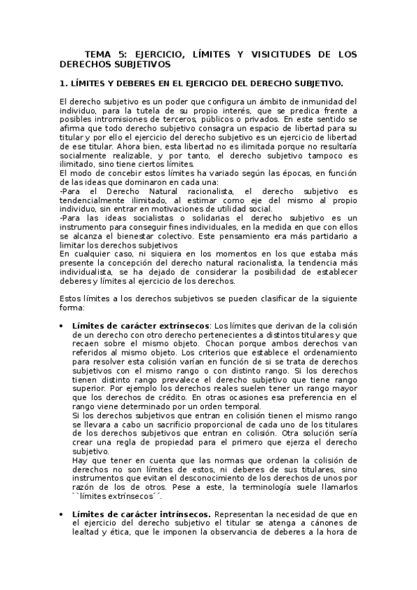 Miniatura del documento TEMA 5 ejercicio y límites del derecho subjetivo. PERFECTO.docx