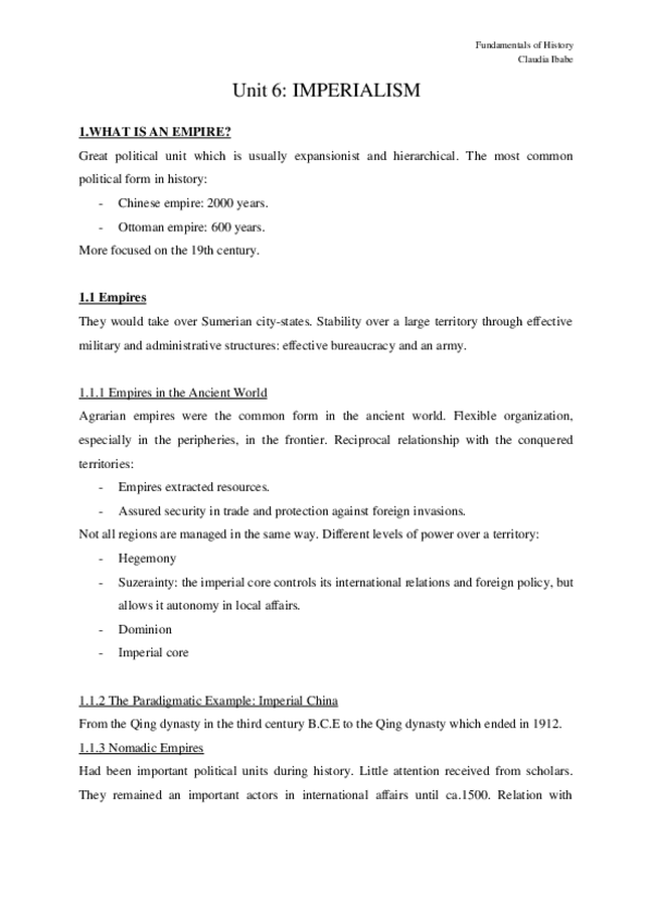 Miniatura del documento Fundamentals-of-History-Unit-6-Imperialism.docx