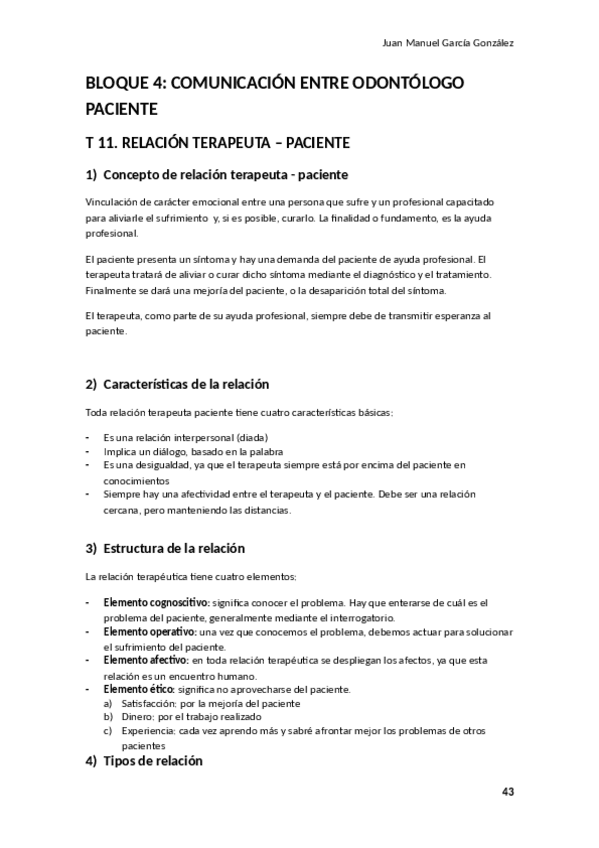 Miniatura del documento BLOQUE 4. COMUNICACIÓN ENTRE ODONTÓLOGO Y PACIENTE.pdf