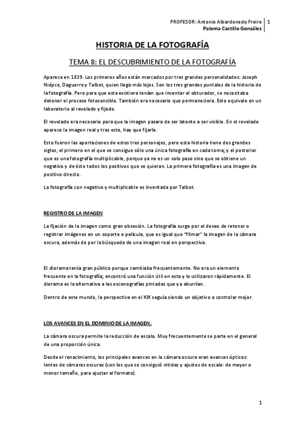 Miniatura del documento TEMA 8 EL DESCUBRIMIENTO DE LA FOTOGRAFÍA.pdf
