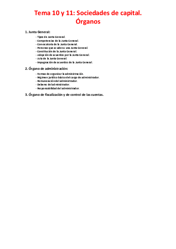 Miniatura del documento Tema 10 y 11 - Sociedades de capital. Órganos.pdf