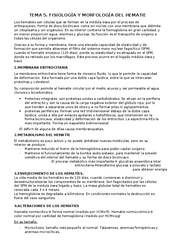 Miniatura del documento Fisiologíay morfología de los hematíes