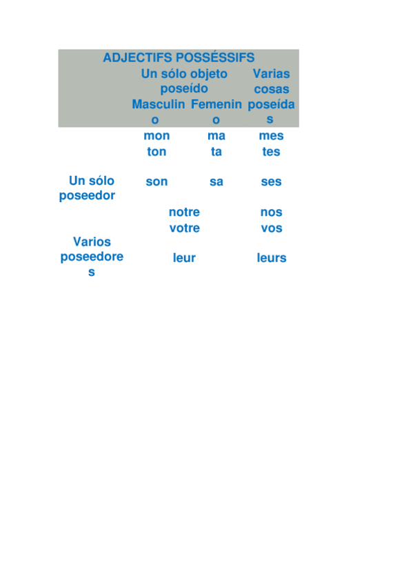 Miniatura del documento ADJECTIFS-POSSESSIFS.docx