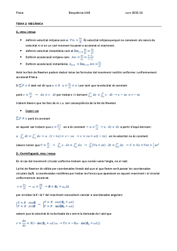 Miniatura del documento FISICA TEMA 2 - MECÀNICA.pdf