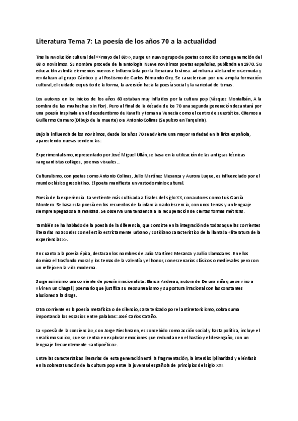 Miniatura del documento Literatura-EBAU-Tema-7-La-poesia-de-los-anos-70-a-la-actualidad.pdf