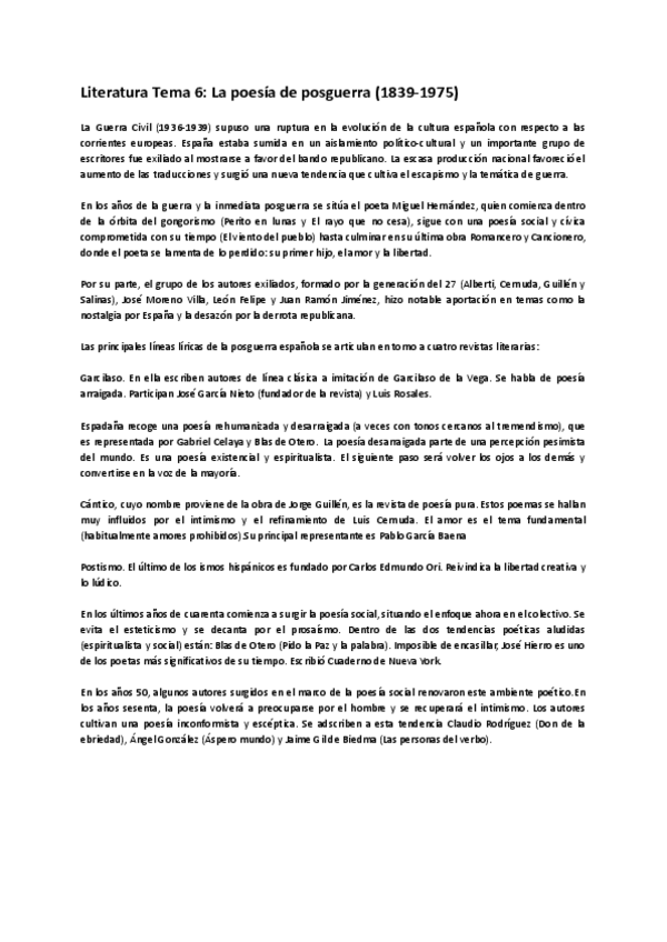 Miniatura del documento Literatura-EBAU-Tema-6-La-poesia-de-posguerra-1839-1975-.pdf