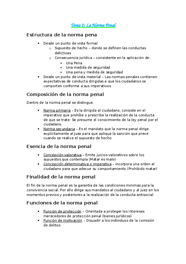Miniatura del documento Tema 2 La Norma Penal.docx