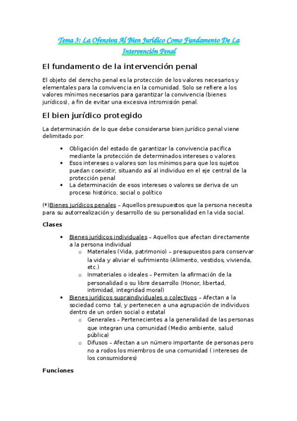 Miniatura del documento Tema 3 La Ofensiva Al Bien Jurídico Como Fundamento De La Intervención Penal.docx