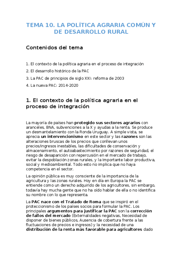 Miniatura del documento Tema 10- LA POLÍTICA AGRARIA COMÚN Y DE DESARROLLO RURAL.docx