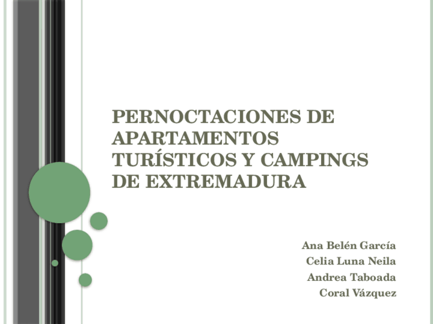 Miniatura del documento Pernoctaciones de apartamentos turísticos y campings de Extremadura.pptx