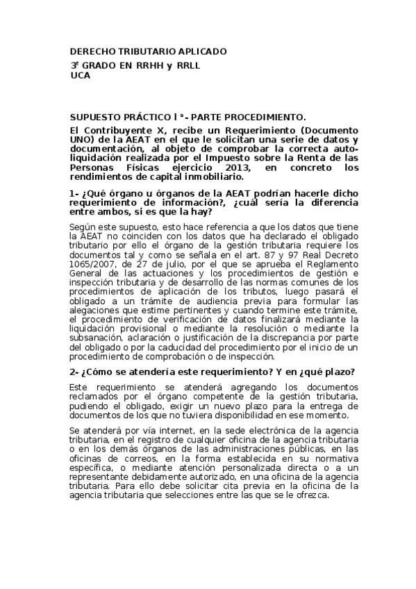 Miniatura del documento Cuestiones a Resolver Procedimiento Tributario.docx