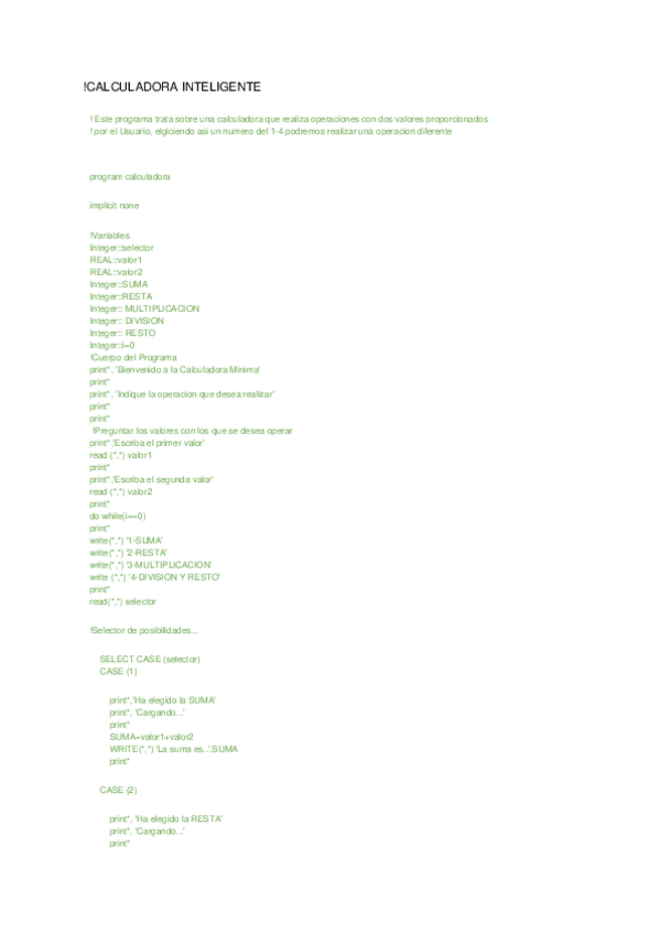 Miniatura del documento FORTRAN-Programa Calculadora Inteligente.docx