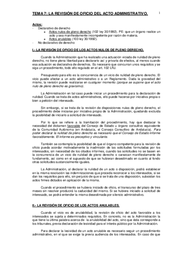 Miniatura del documento Tema 7 - La revisión de oficio del acto administrativo.pdf
