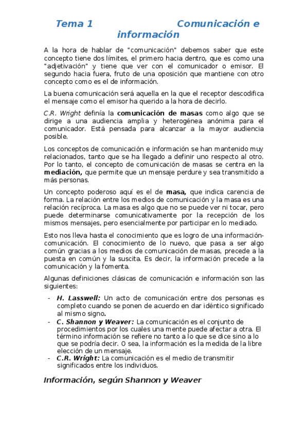 Miniatura del documento Apuntes Teoría de la Comunicación Mediática.docx