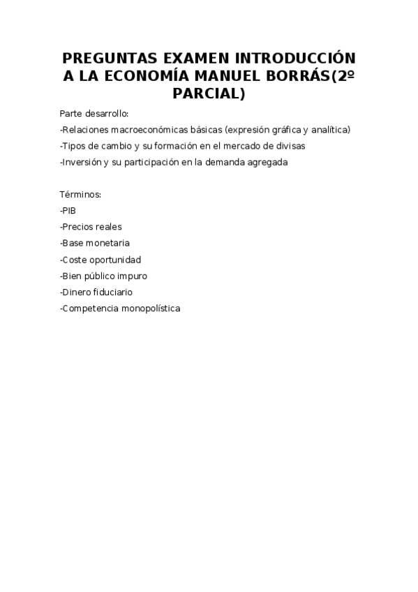 Miniatura del documento PREGUNTAS EXAMEN INTRODUCCIÓN A LA ECONOMÍA MANUEL BORRÁS.docx