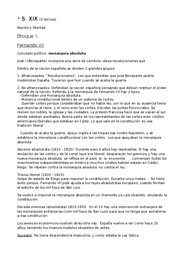 Miniatura del documento Historia. S. XIX.docx