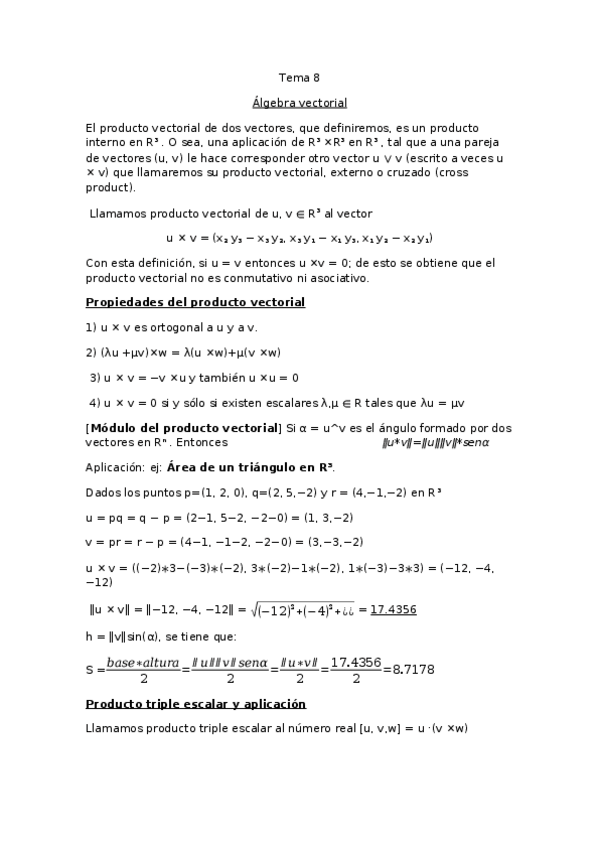 Miniatura del documento Tema 8 Álgebra Vectorial.docx