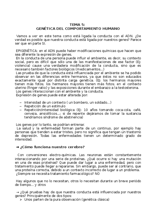 Miniatura del documento Tema5. Genética del comportamiento humano.odt