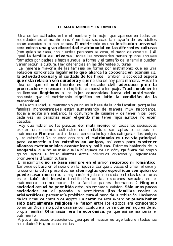 Miniatura del documento Tema 7. Matrimonio y familia.odt