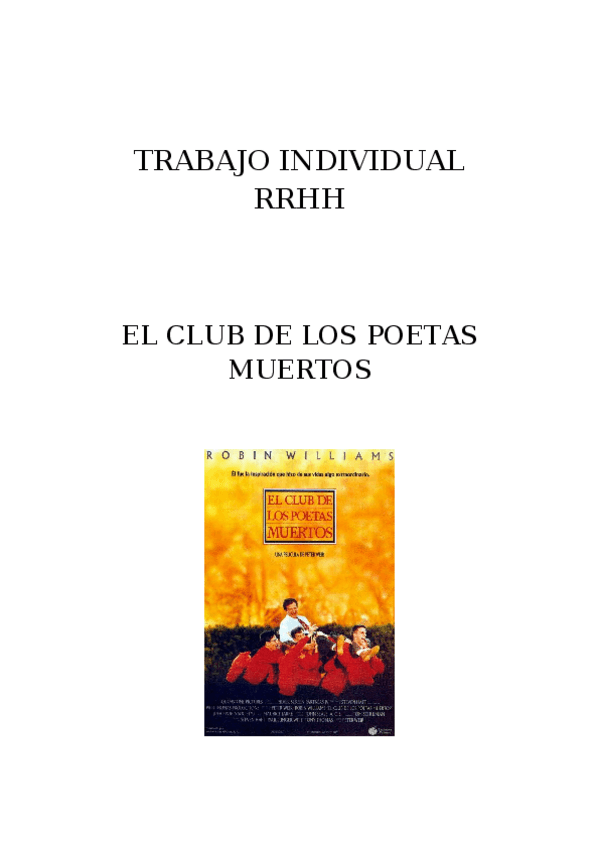 Miniatura del documento Trabajo RRHH El club de los poetas muertos.docx