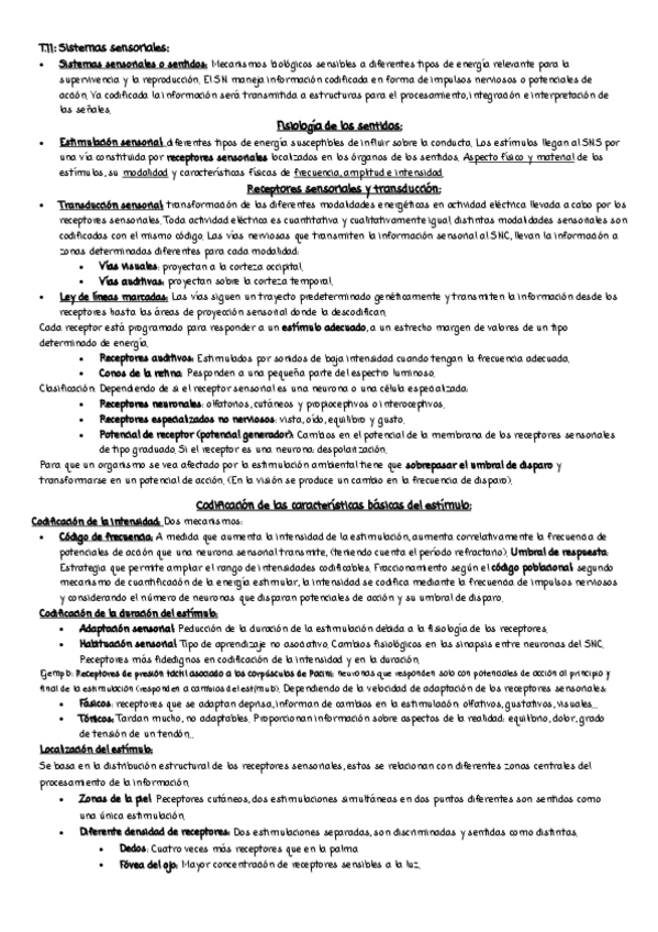 Miniatura del documento Psicobiologia tema 11 Sistemas sensoriales.pdf