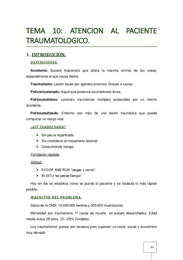 Miniatura del documento Tema 10 - Atención al Paciente Traumatológico (mio).pdf