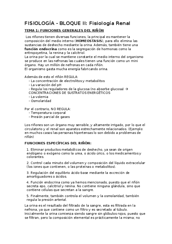 Miniatura del documento Fisiología del riñón Apuntes Clases de Lucía.docx