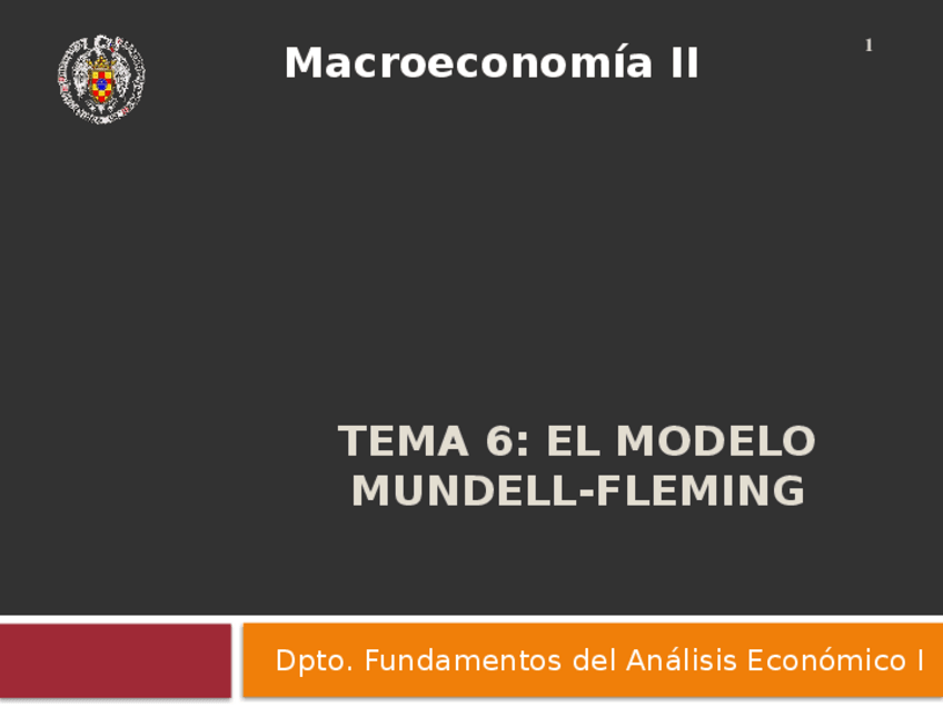 Miniatura del documento T7 MACII. Modelo de Mundell - Fleming.pptx