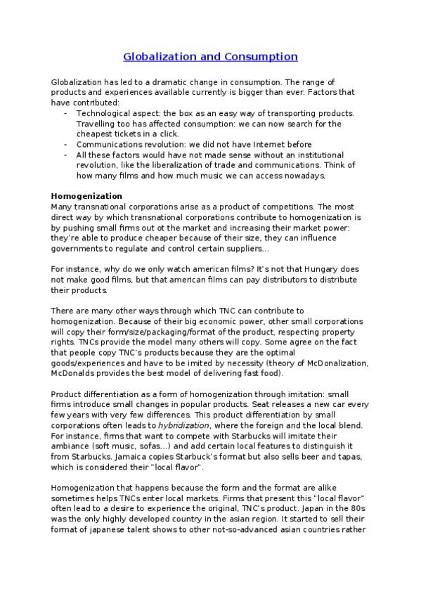 Miniatura del documento Globalization and Consumption.docx